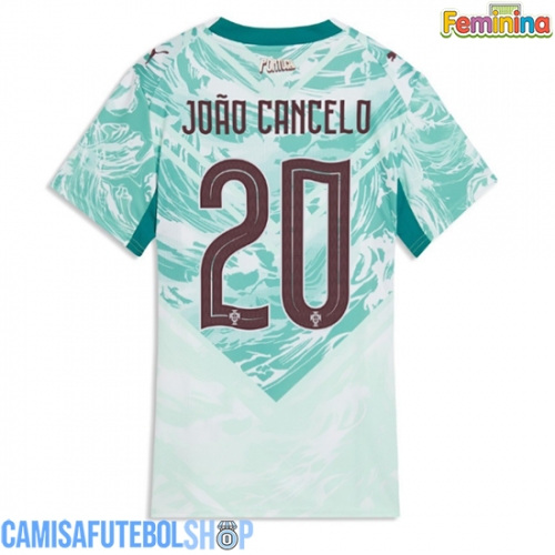 Camisa de time de futebol Portugal Joao Cancelo #20 Replicas 2º Equipamento Feminina Mundo 2026 Manga Curta